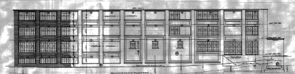 Figure 5: West Elevation, Plan for Spaulding Factory Building #5 (1910). Courtesy Drake Community Library