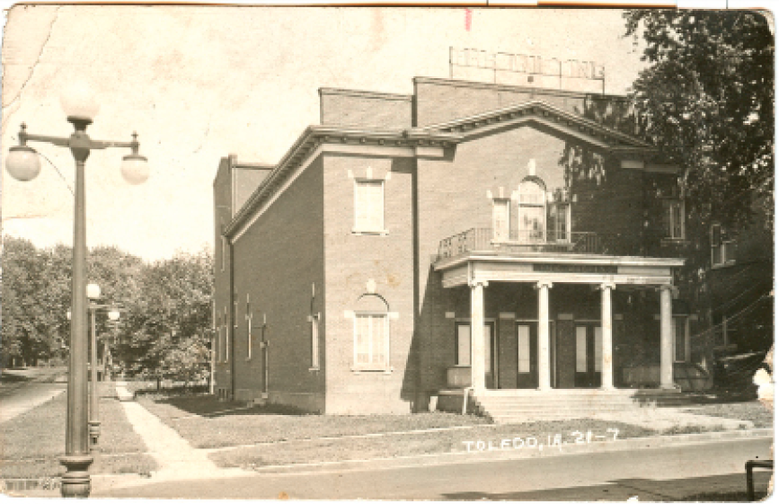 Early photo of Wieting Theatre Opera House, courtesy of Abigail Evans