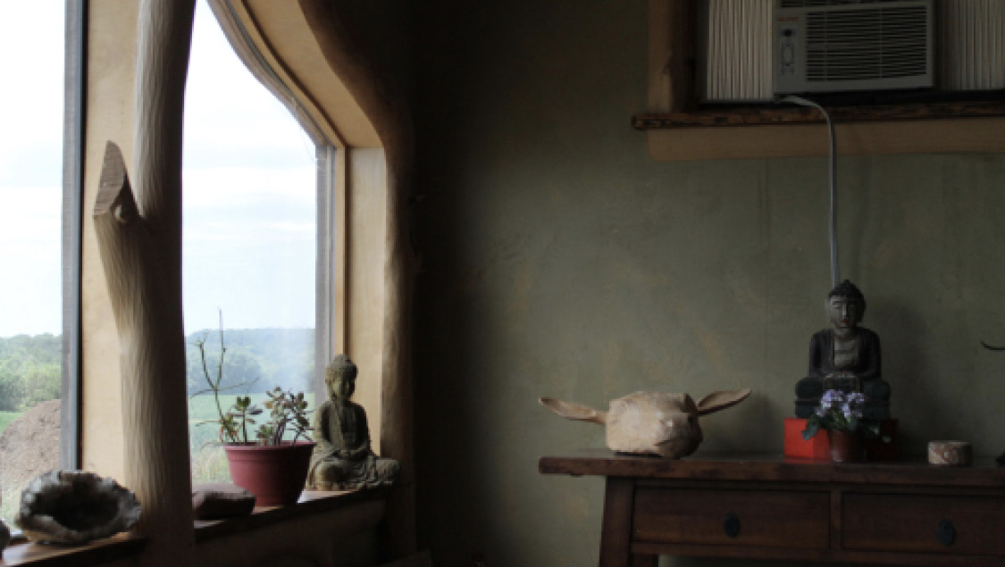 Detail of the south-facing window in the FarmHouse’s great room. Photo by Emily Mamrak