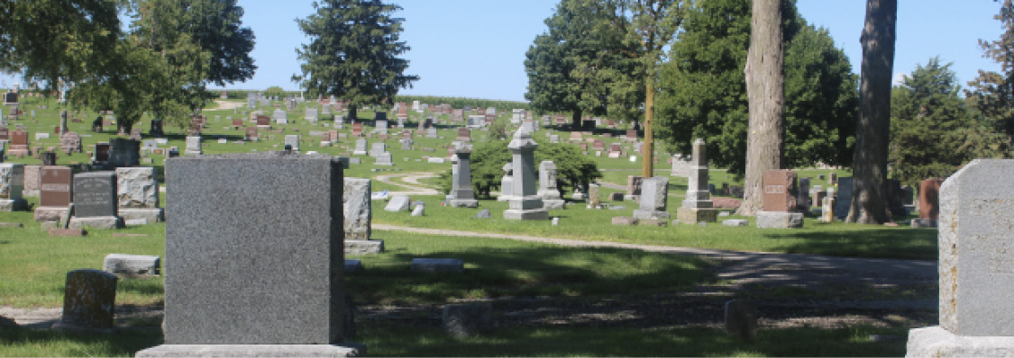 Hazelwood Cemetery, Grinnell, Iowa. Photo by Emily Mamrak