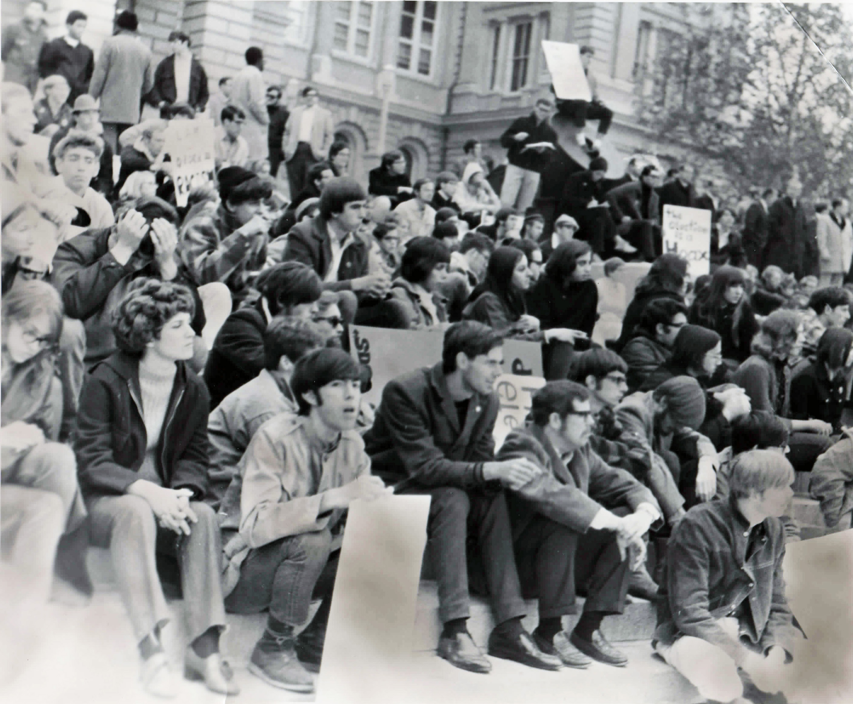 Protest against the Vietnam war in 1968, at Drake University