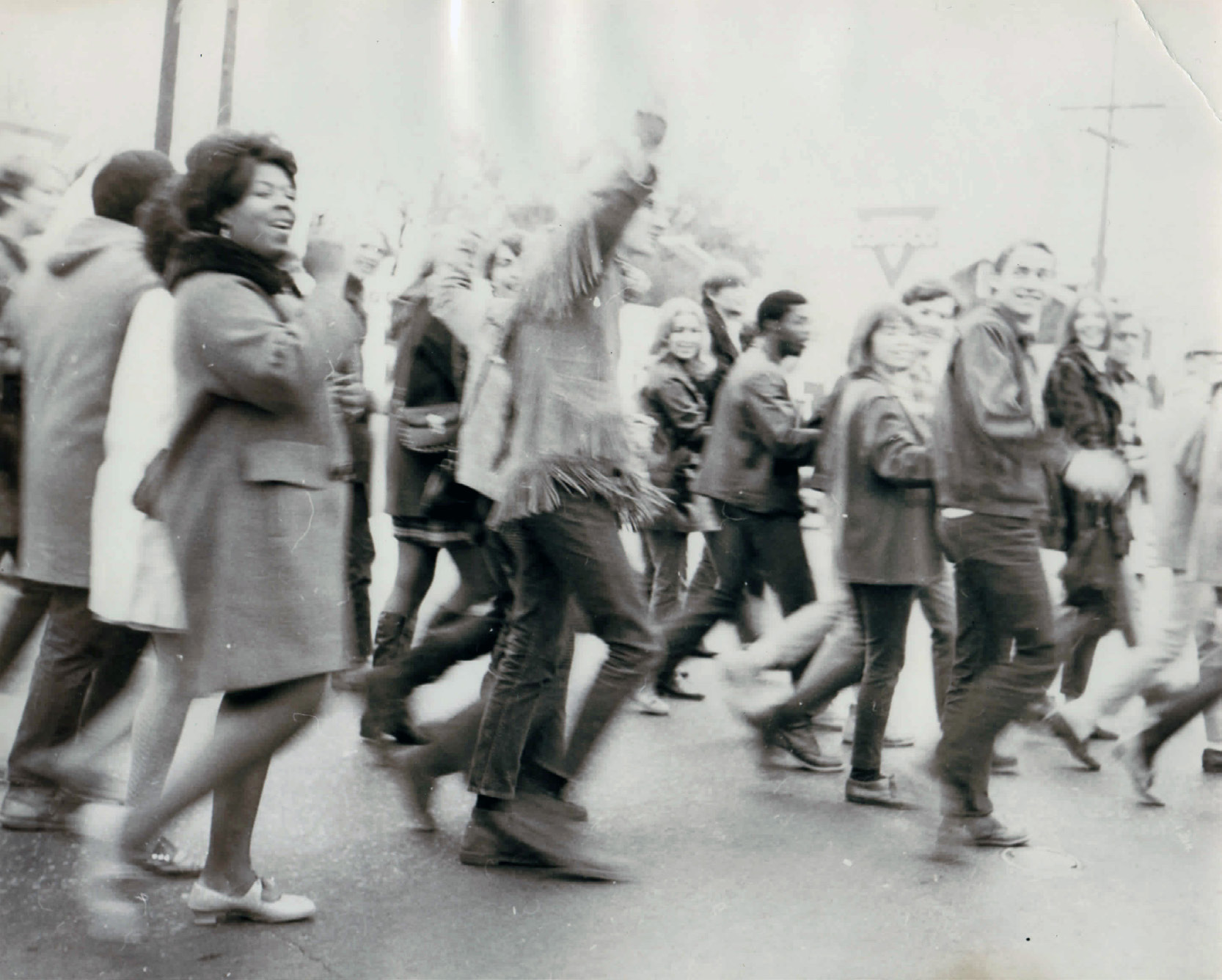 Anti-racism protest at Drake University in 1968