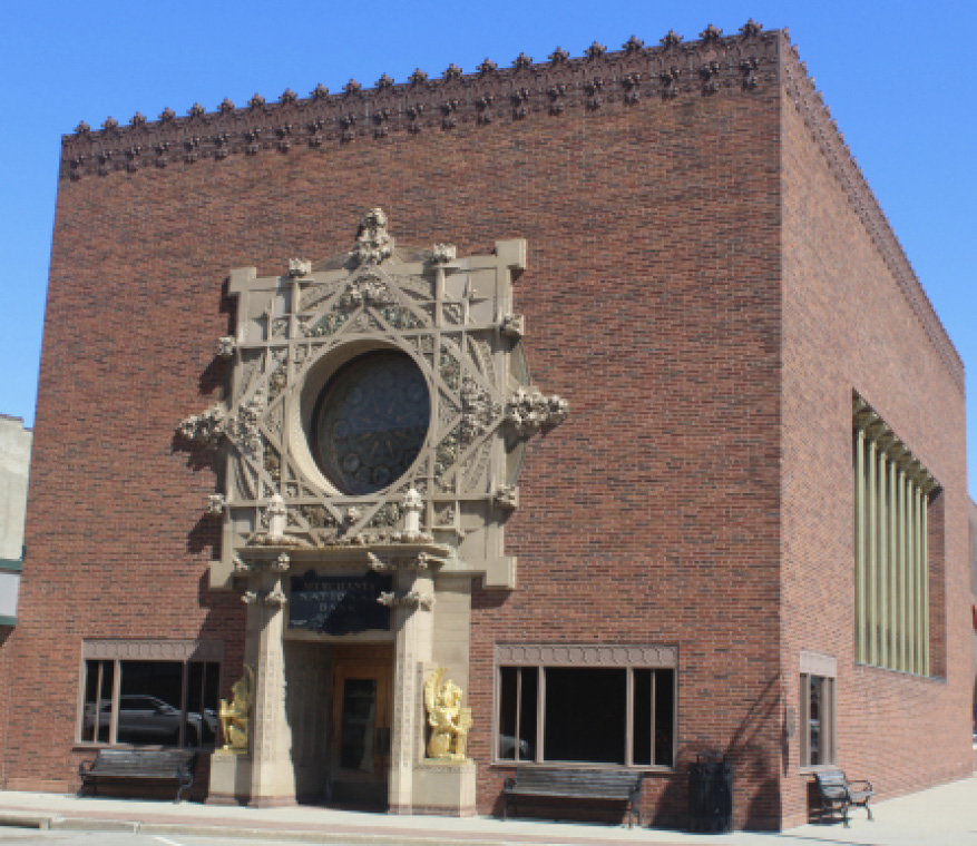 Louis H. Sullivan’s “Jewel Box” Bank in Grinnell, Iowa. Photo by Jon Andelson