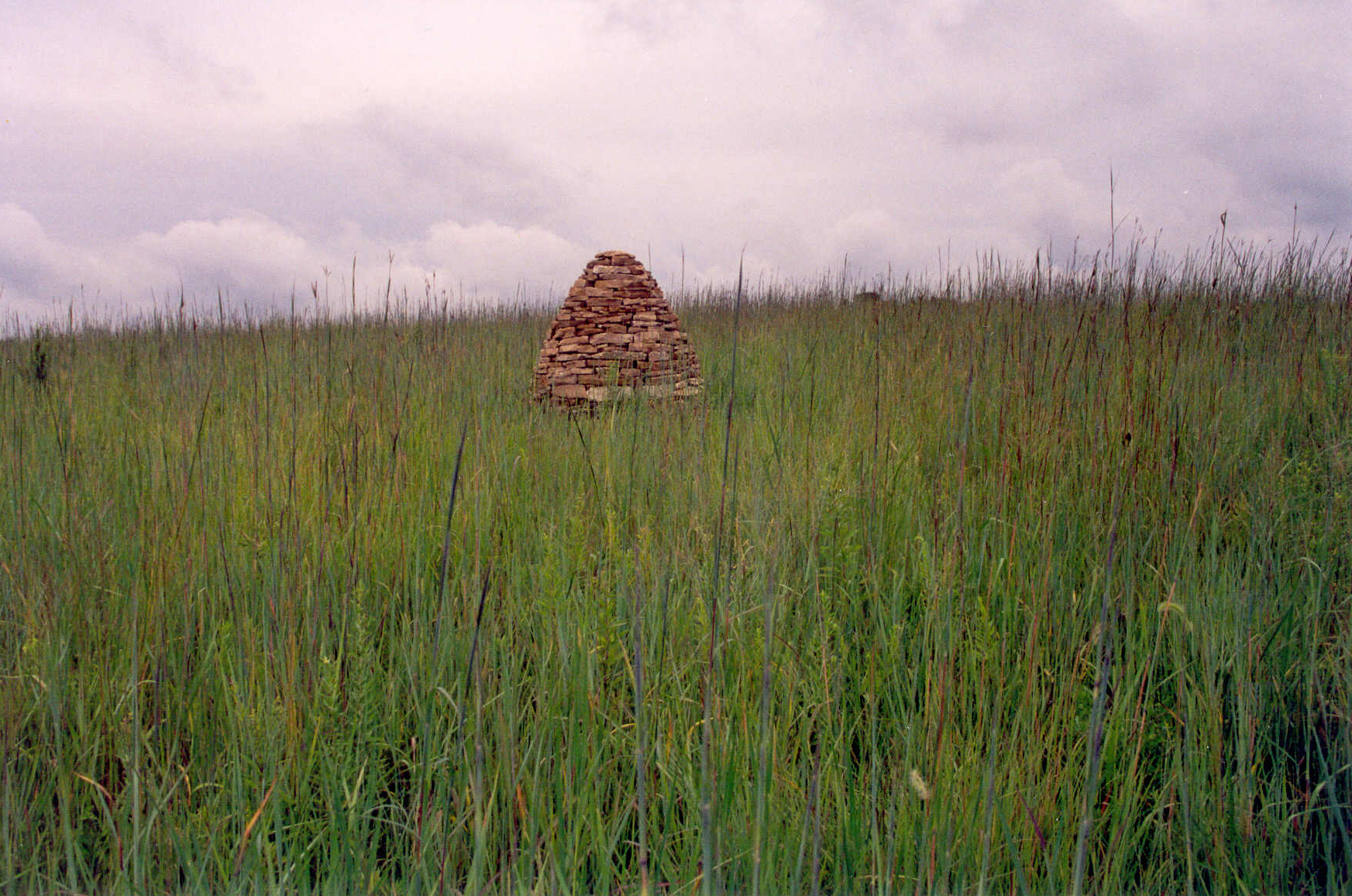 Cairn installation, by Andy Goldsworthy, at the [Conard Environmental Research Area.](https://www.grinnell.edu/academics/majors-concentrations/biology/cera) (CERA)  Photograph by Justin Hayworth