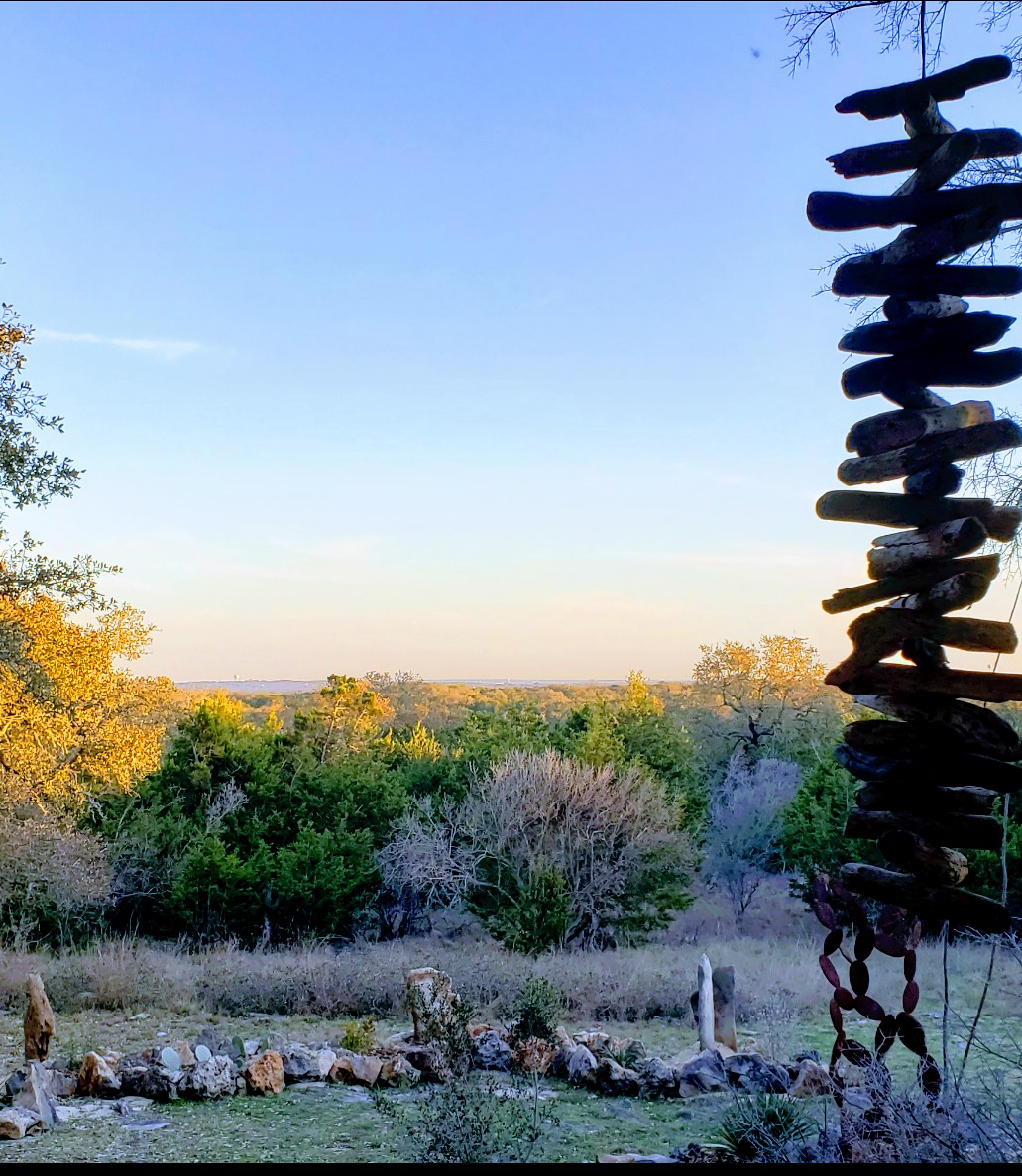 The view over the Hill Country from Craig Taylor's back porch.