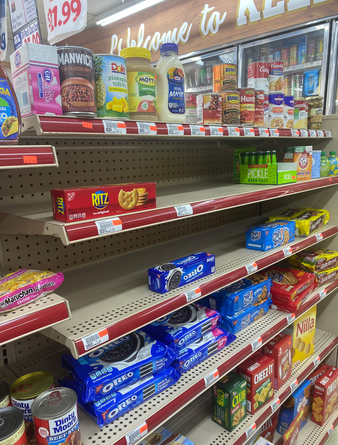 Food choices inside the Kellogg Country Store mostly consist of prepackaged food items with limited nutritional value. Image courtesy of the author