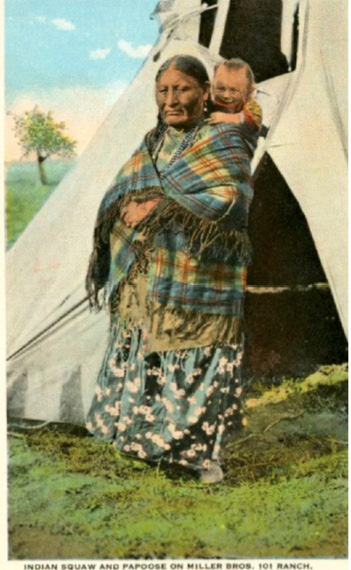 (Figure 2) Circa 1920 postcard Featuring a Native American mother and child