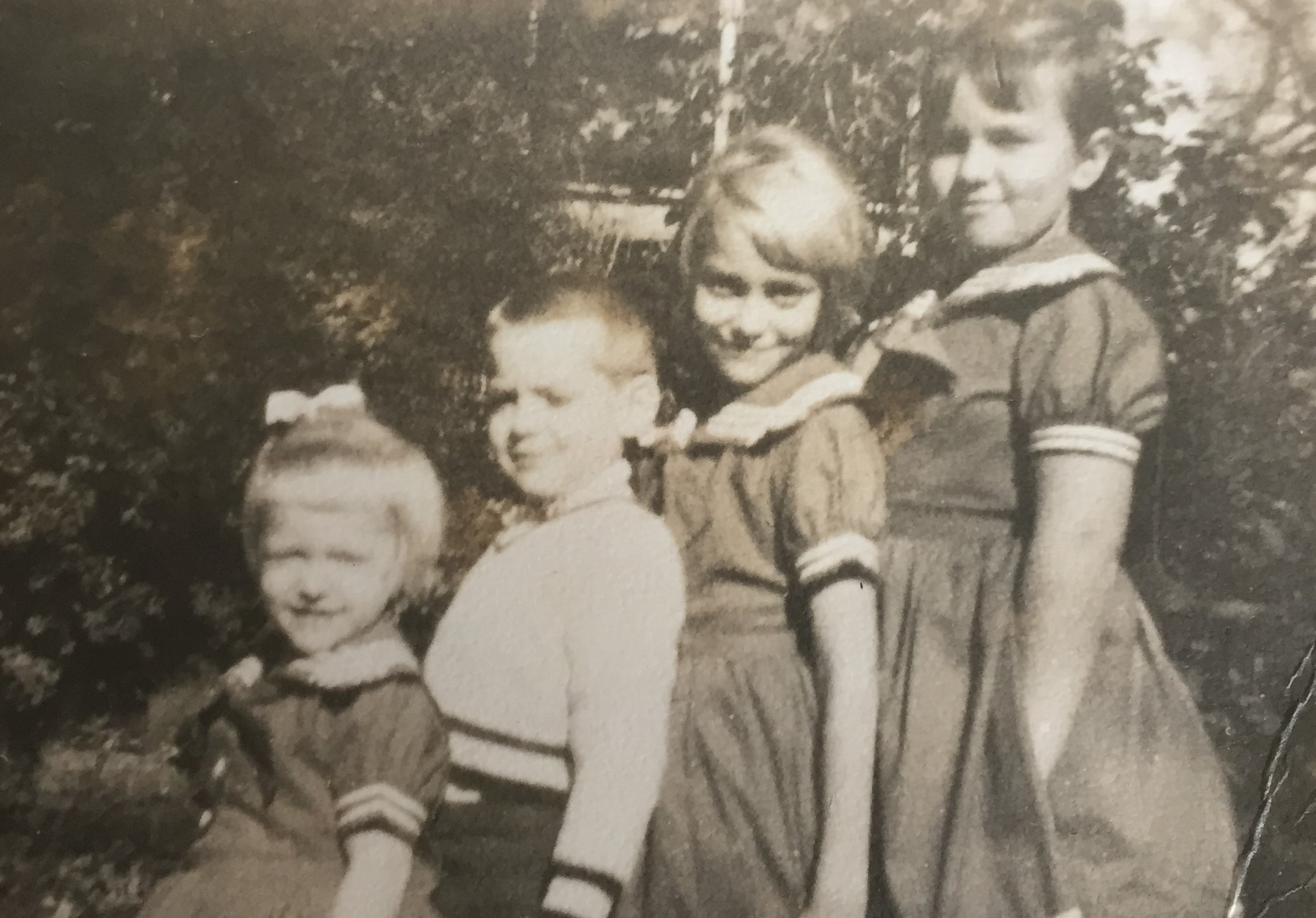 A group of children posing for a photo