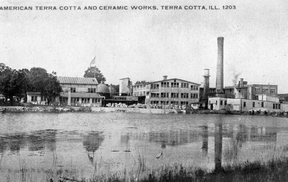 A black and white photo of a factory