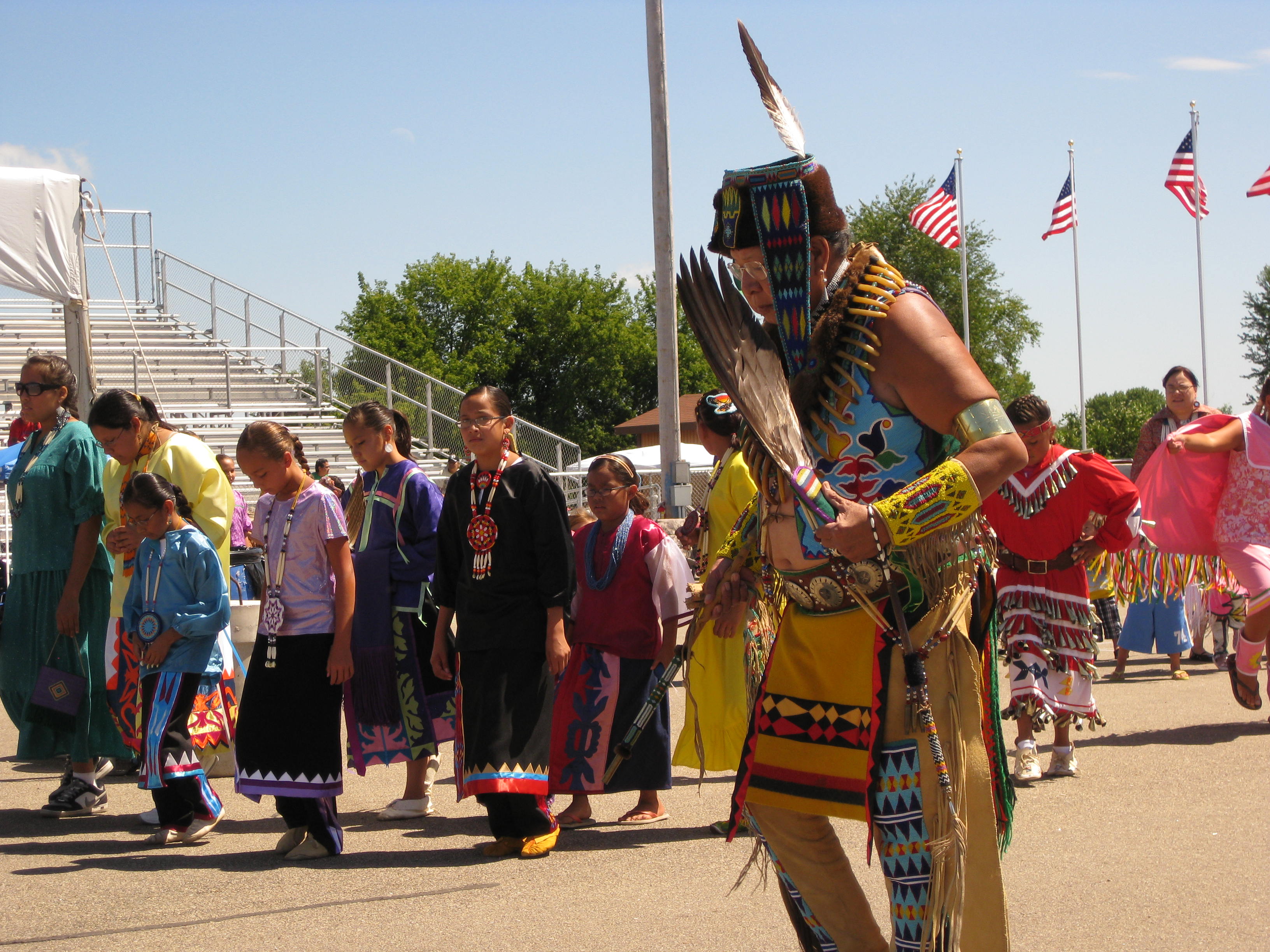 A group of people in traditional attire