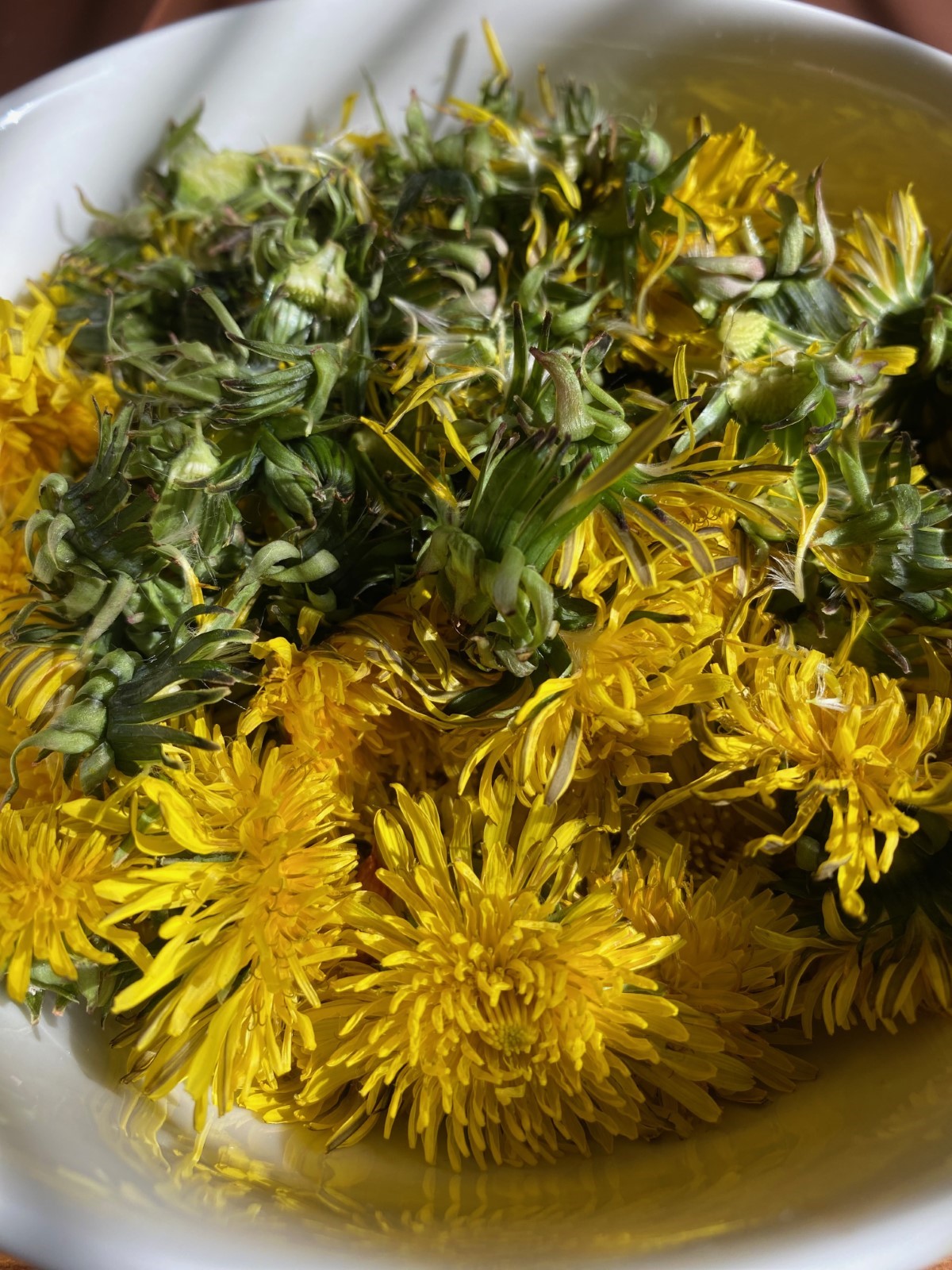 A bowl of yellow flowers